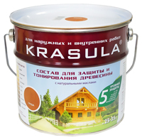 «KRASULA®» Состав для защиты и тонирования древесины